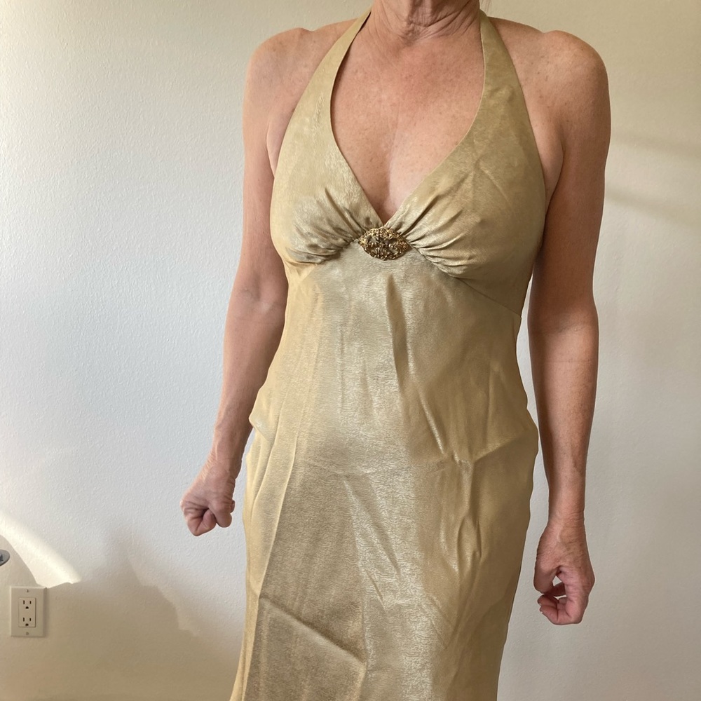 Jones New York Gold 100% Silk Dress